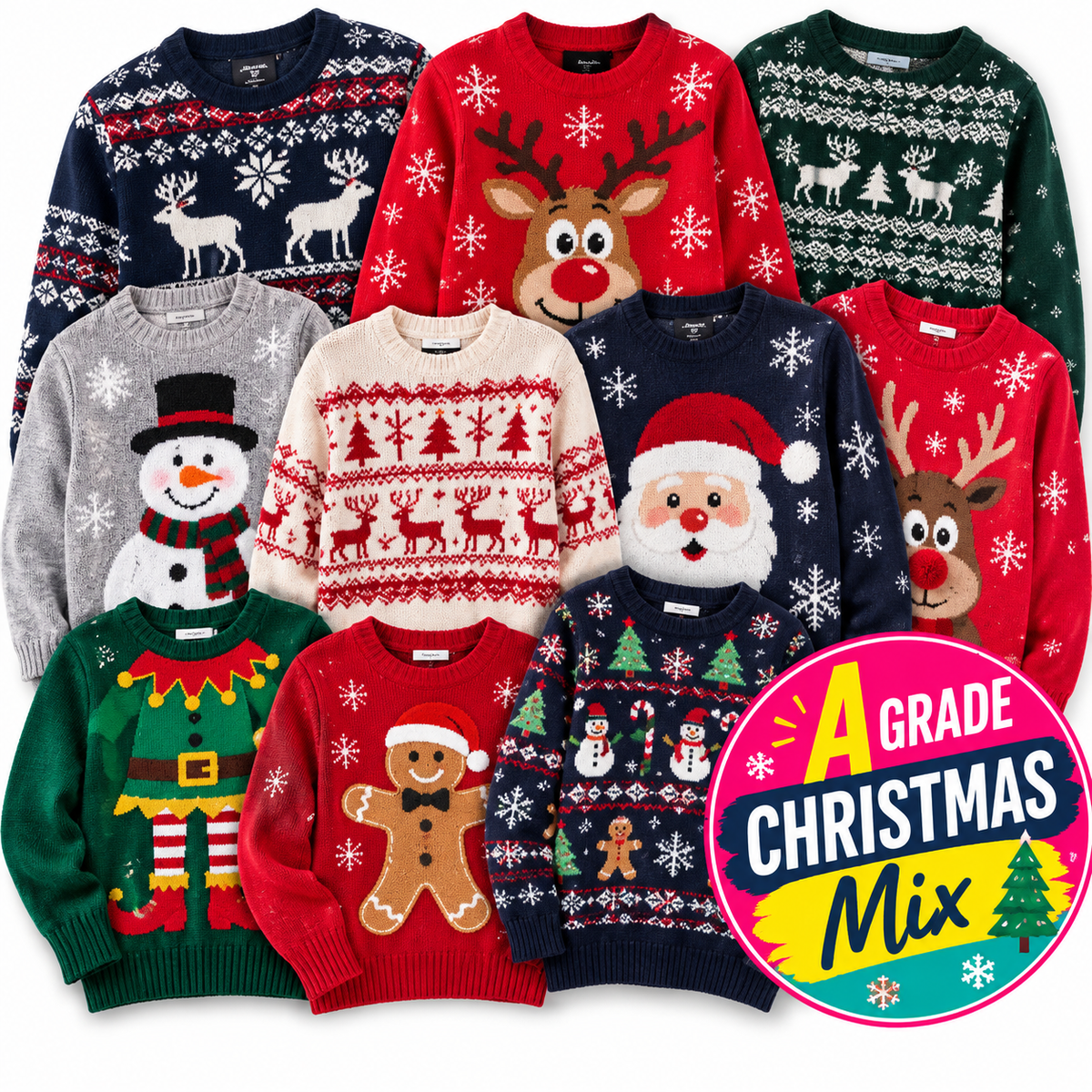 A Grade Christmas Clothing Mix, offering a great selection of festive clothing
