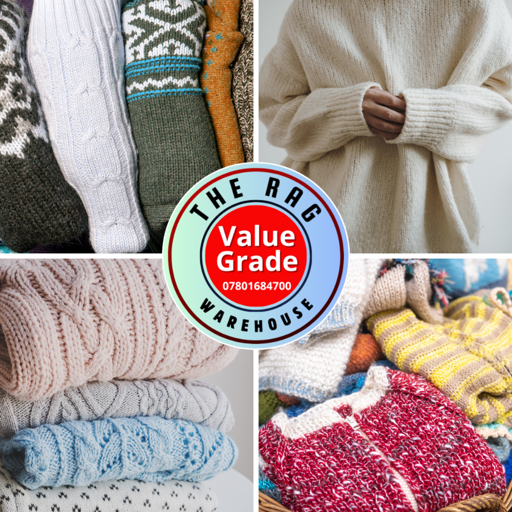 Wholesale UK Bulk Second Hand Used Adults Jumpers and Sweaters Supply