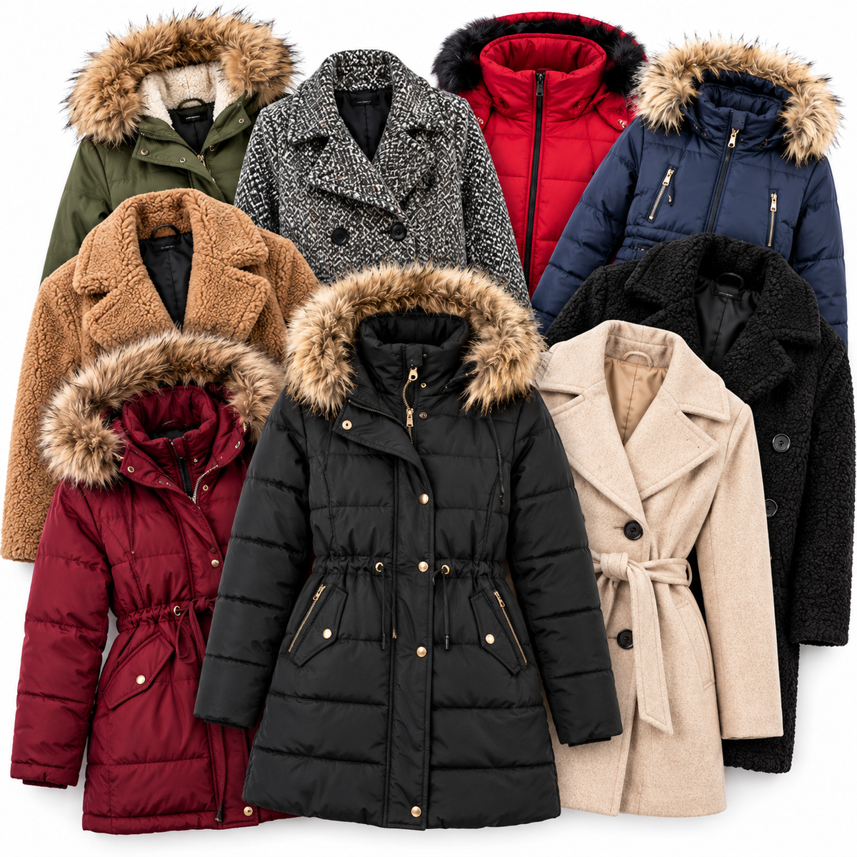 A Selection of used winter coats