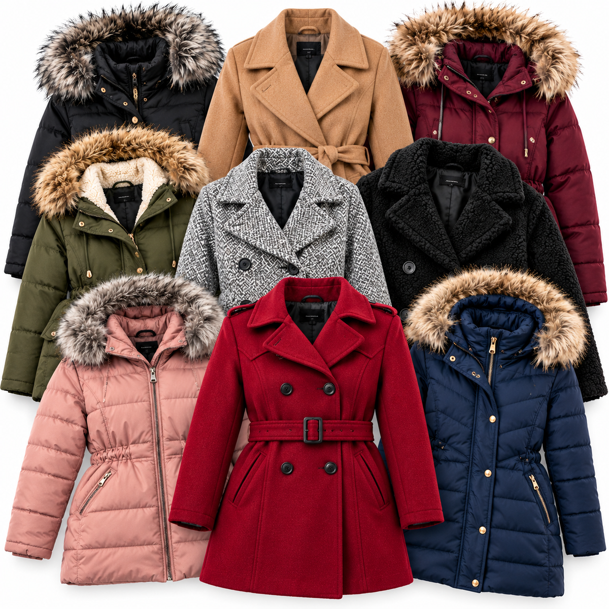 A Selection of used winter coats
