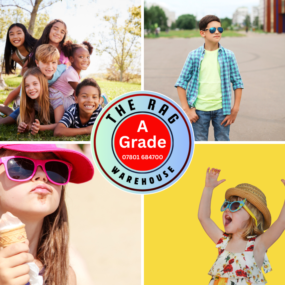 8KG Used Kids Summer wholesale Clothing Mix - A Grade, for resale