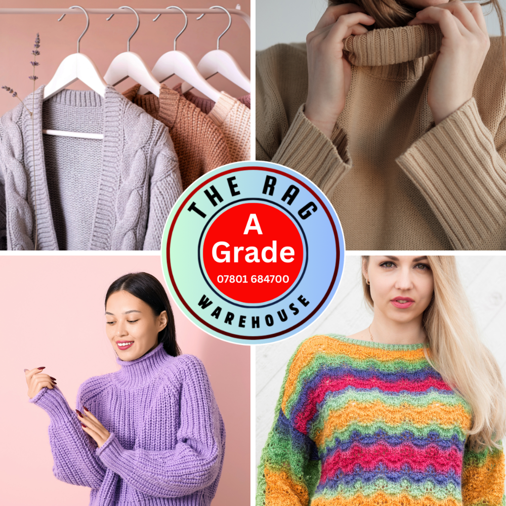Wholesale parcel of 8KG Pre-loved Women's Knitwear Mix - A Grade