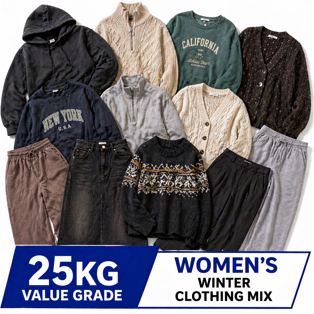 Bulk Used Women's Winter Clothing Wholesale parcel Mix