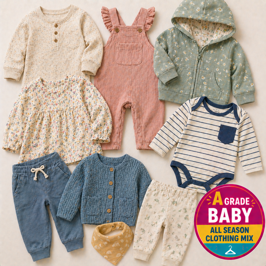 parcel of A grade second-hand baby clothing, made up of mixed garments